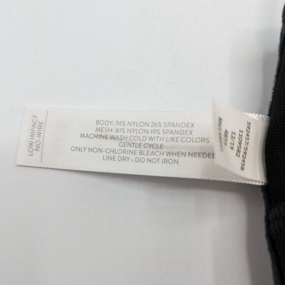 Livi Active Sports Bra No Wire Soft Cup Black Strappy T Back 18 20 2X - Picture 9 of 10